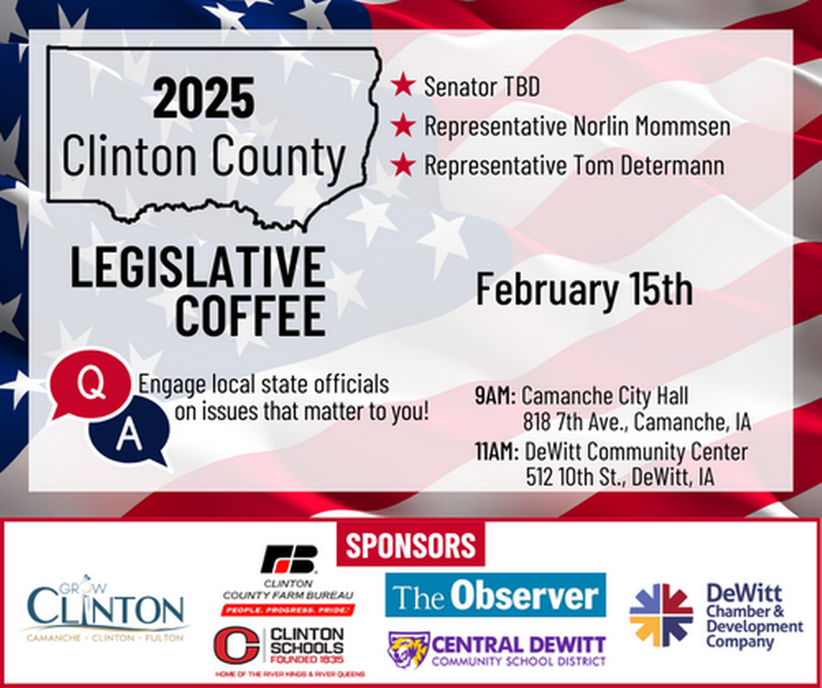 Legislative Coffee February 2025 Feb 15, 2025 Grow Clinton